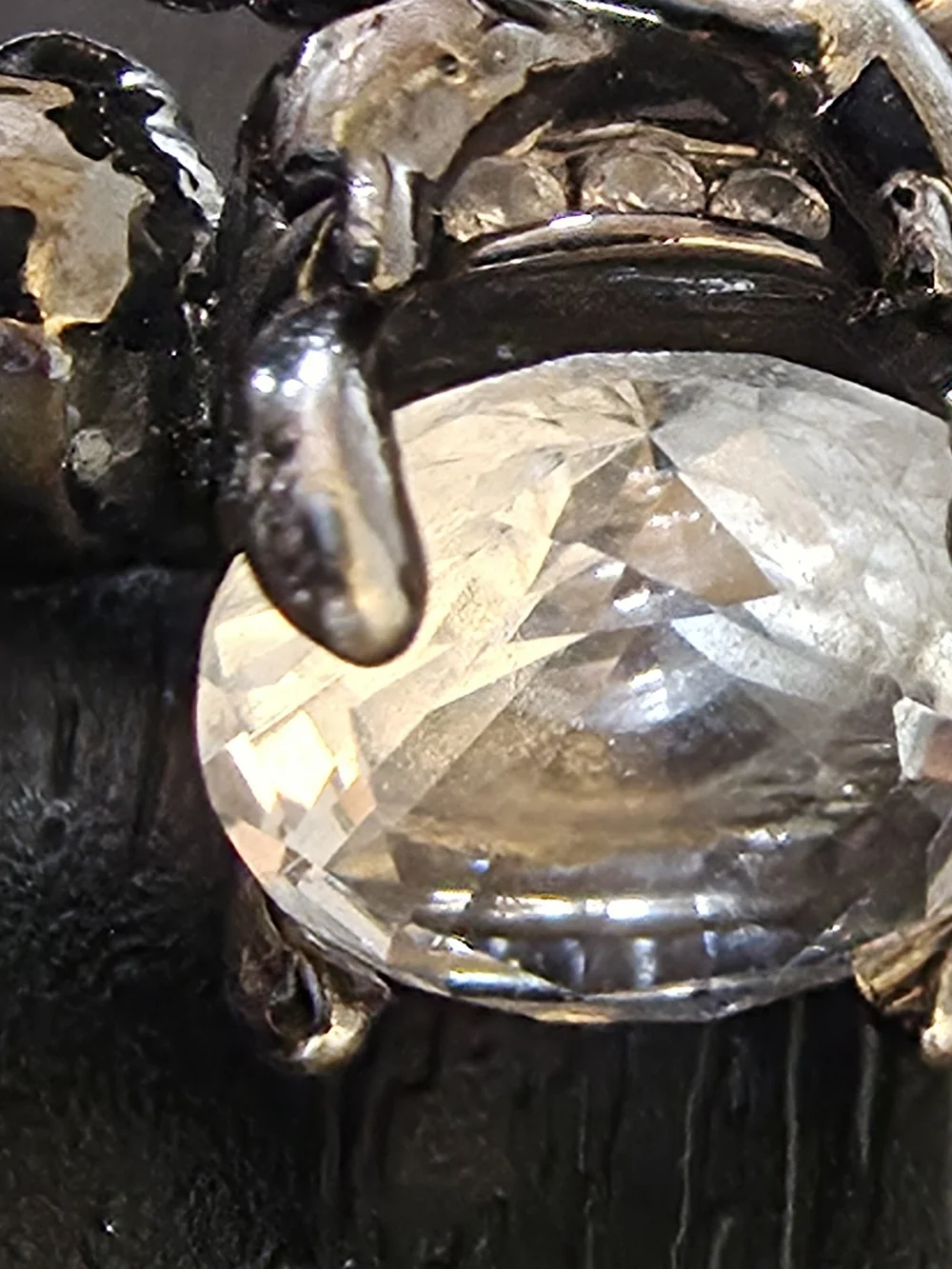 925 Silver Skull Ring with Cubic Zirconia